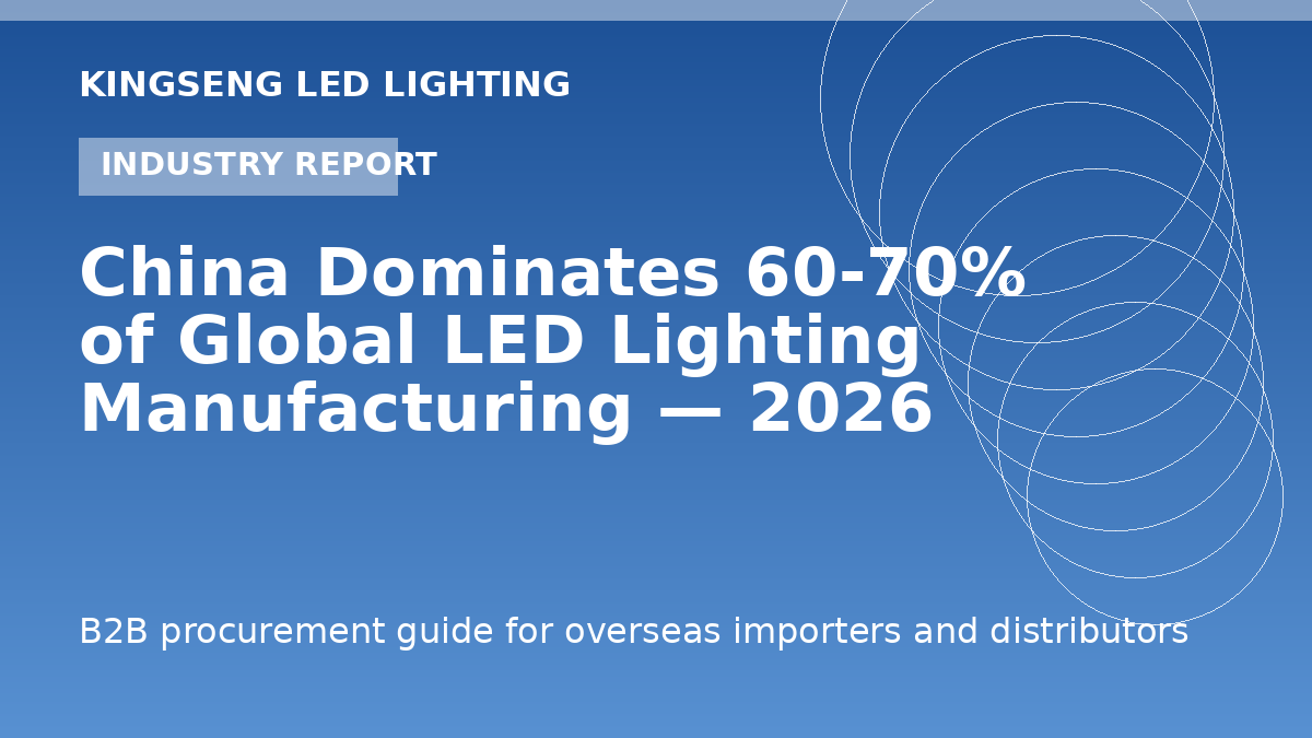 China Dominates 60-70% of Global LED Lighting Manufacturing — 2026 Market Data Analysis - Kingseng LED lighting procurement guide