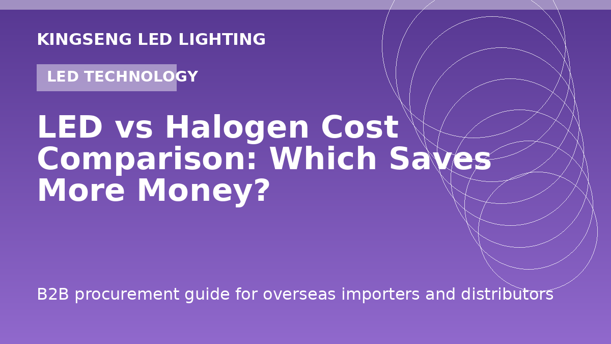 LED vs Halogen Cost Comparison: Which Saves More Money? - Kingseng LED lighting procurement guide