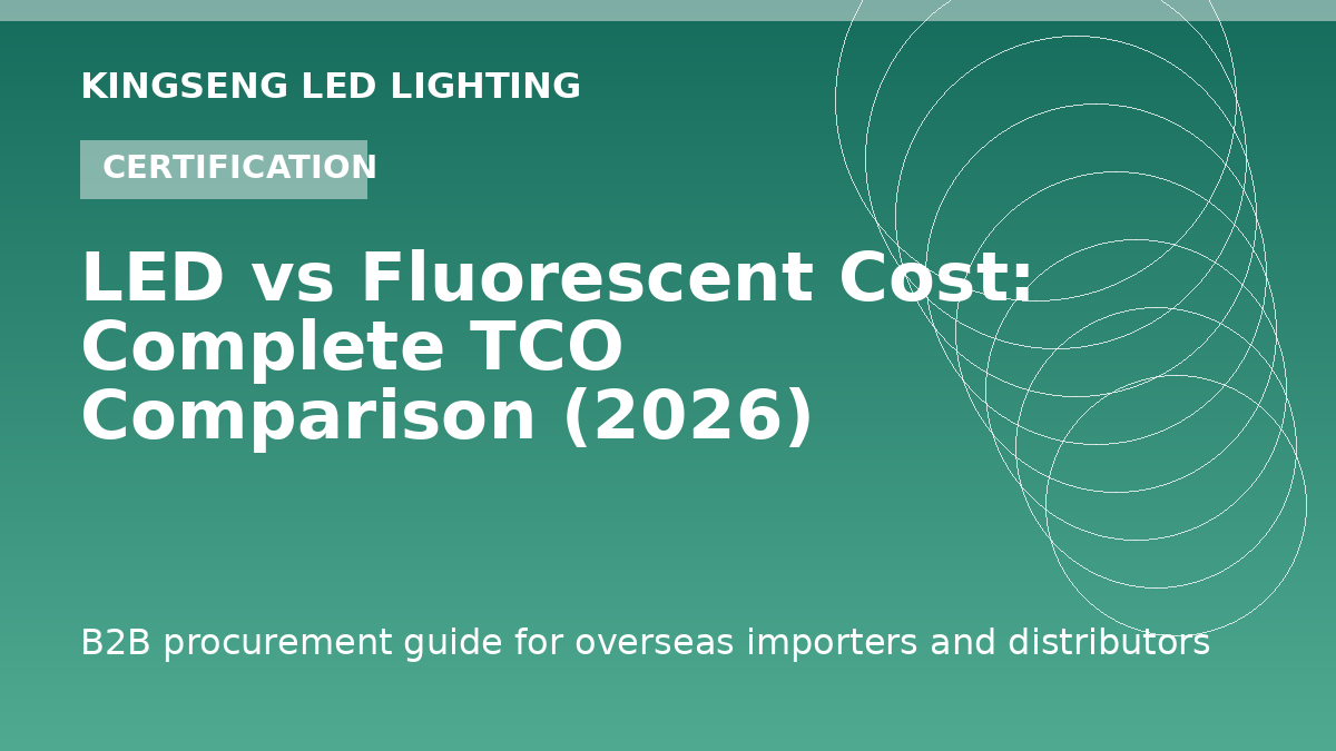 LED vs Fluorescent Cost: Complete TCO Comparison (2026) - Kingseng LED lighting procurement guide
