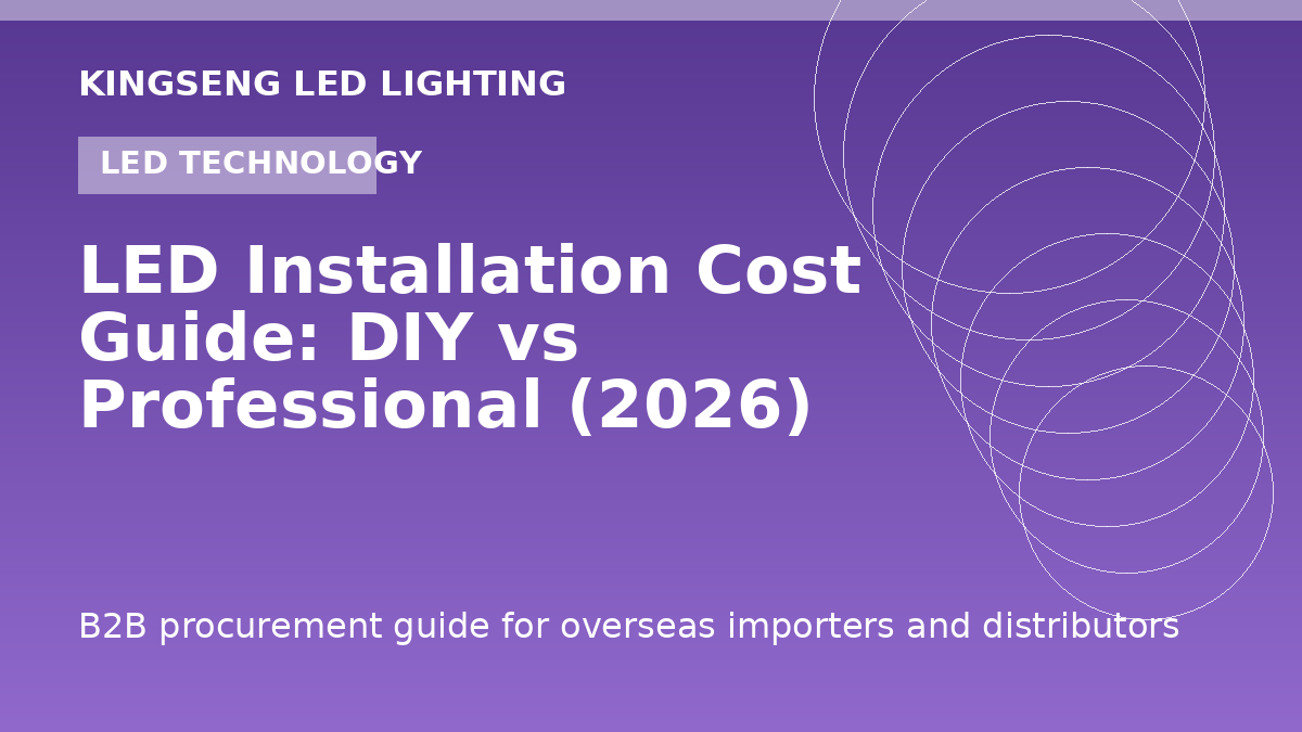 LED Installation Cost Guide: DIY vs Professional (2026) - Kingseng LED lighting procurement guide