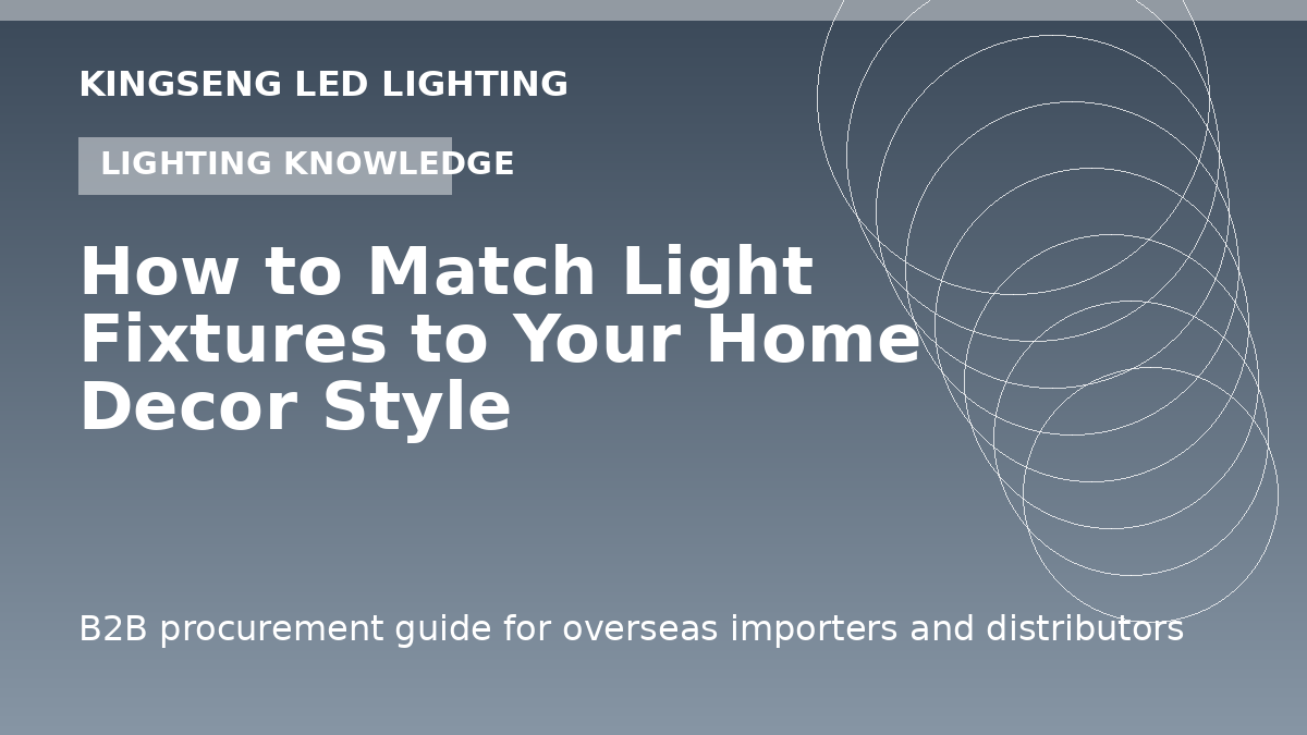 How to Match Light Fixtures to Your Home Decor Style - Kingseng LED lighting procurement guide
