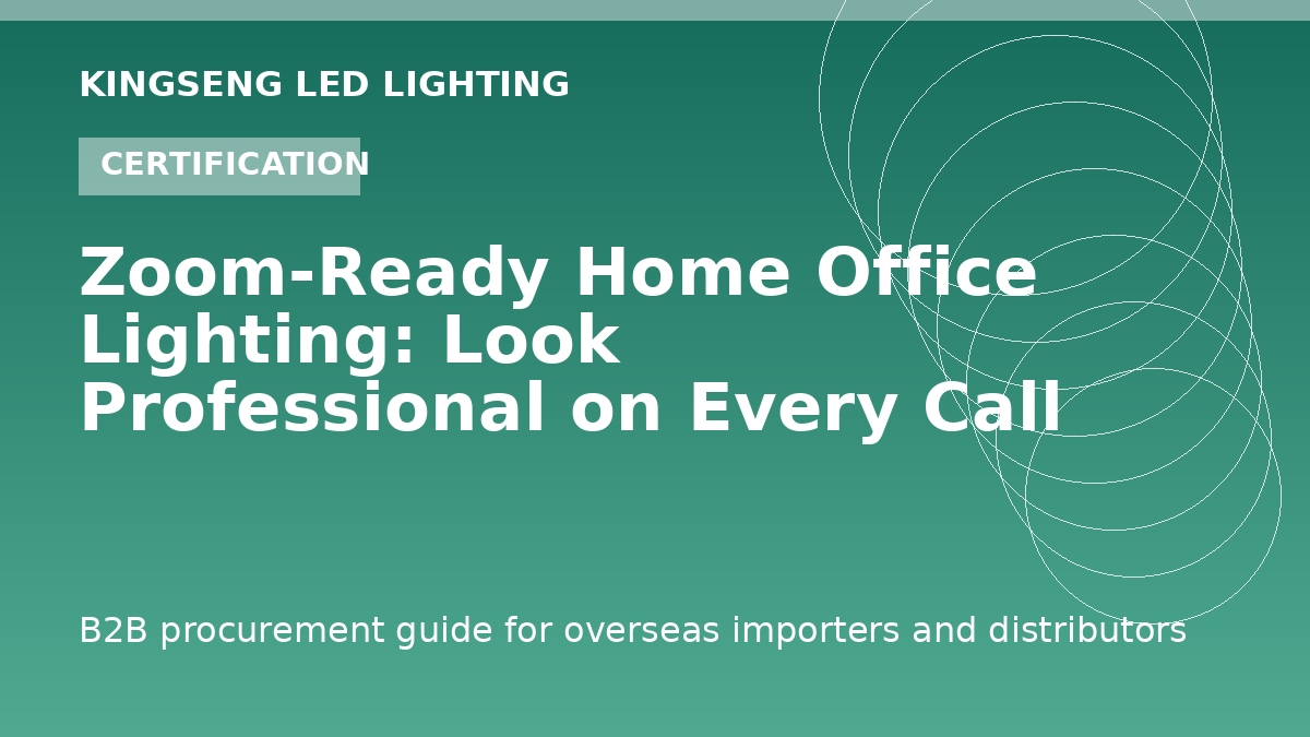 Zoom-Ready Home Office Lighting: Look Professional on Every Call - Kingseng LED lighting procurement guide