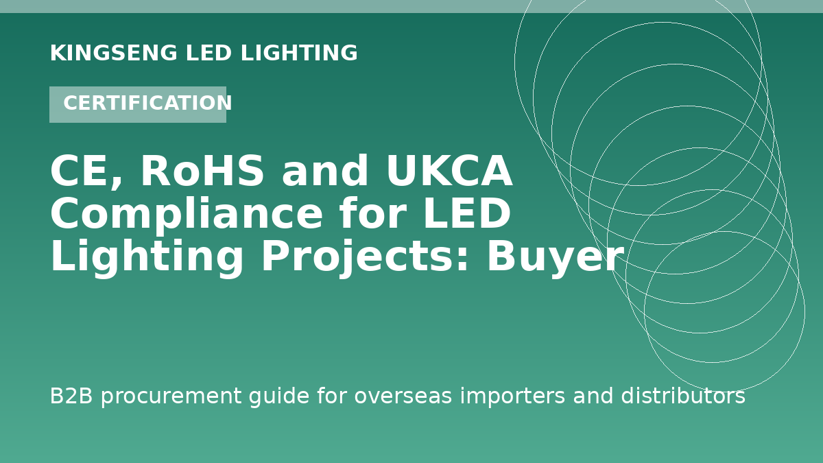 CE, RoHS and UKCA Compliance for LED Lighting Projects: Buyer Guide - Kingseng LED lighting procurement guide